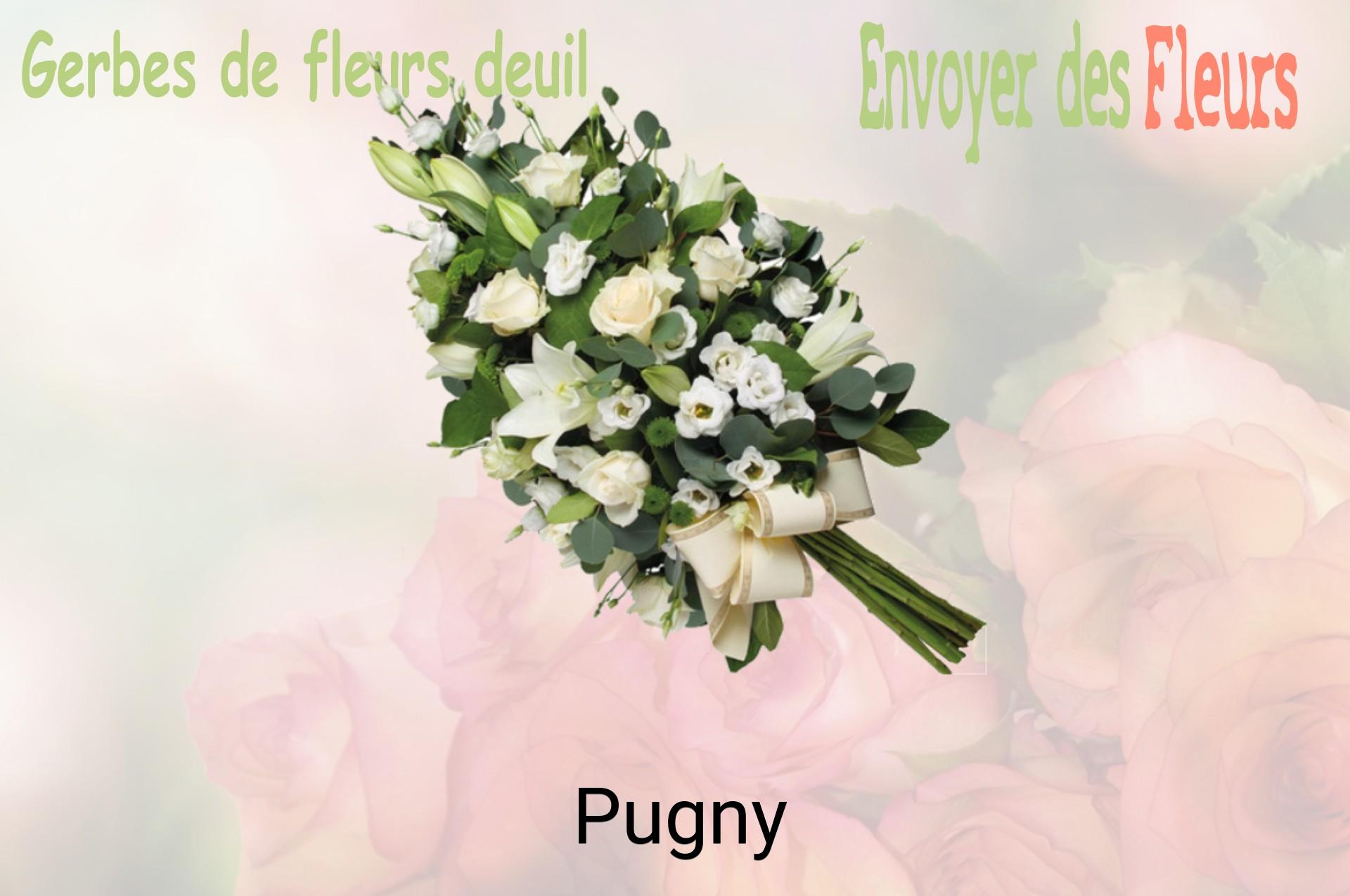 Gerbe de fleurs de deuil livrée à Pugny